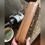 Michael Kors Authentic  leather/canvas airplane prints Crossbody Bag Photo 6