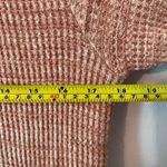 Anthropologie  Pink Waffle Knit Flowy Sweater Boho Cowlneck Women's size Small Photo 5