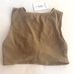 NWT Year of Ours mesh tie crop tank top in Caribou Size XS Tan Photo 3