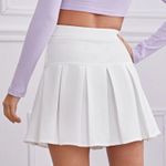 SheIn Pleated White Skirt Photo 4
