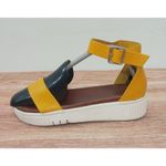 MIA  Women’s Platform Sandals Faux Leather Strappy Yellow Mustard Size 8 Photo 4