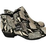 Arizona Jeans NWT Arizona Jean Co Faux Snake Skin Galen Block Heel Side Zipper Ankle Booties Photo 0