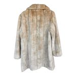 Gallery  beige tan faux fur long plush cruelty free coat Size XL Photo 1