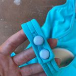 Free People Vintage 90s seawaves teal one piece swim dress sz m Photo 5