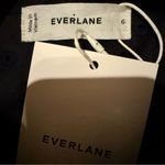 Everlane The Linen Eyelet Relaxed Long Sleeve Button Down Shirt in Black Sz 6 Photo 5