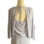 Halston Heritage $295 DRAPE BACK CAPE SLEEVE DRESS Photo 10