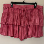 Main Strip Shimmering Pink Ruffle Shorts Photo 0