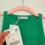ZARA New  Green Ribbed Bodycon Mini Dress! Photo 2