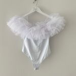 Free People White Big Love Bodysuit Photo 4