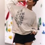 Free People Movement NWT All Star Buti Logo Pullover In Ivory Black Combo  $98 MSRP No refunds or cancellations  Photo 2