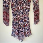 American Eagle Long Sleeve Floral Romper Size XXS Blue Photo 4