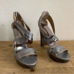 Coach  vintage silver  y2k strappy leather heels Photo 1