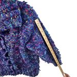 Emma Camusso Womens L Wool Blend Textured Chunky Knit Cardigan Sweater Uruguay Purple Size L Photo 4