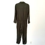 Aerie [] Olive Green Utility Collared Jumpsuit Elastic Waist Casual Easy Sz Small Photo 1