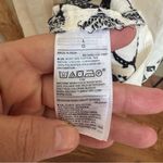 Old Navy Embroidered Cream Black Blouse boho flowy ivory tassels cotton nwt Photo 4