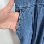 Jane Ashley Vintage  Button Front Denim Jumper Dress Womens Large Blue Cotton Photo 4