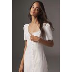 Reformation  Alida Organic Cotton Button-Up Midi Dress in White Size US 4 Photo 13