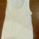 J.Crew ribbed Ruffle Tank Top Fitted Stretch Feminine Style L9582 size Large Photo 4