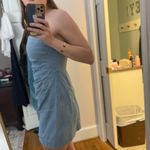 ASTR  Strapless Light wash denim Dress Photo 1