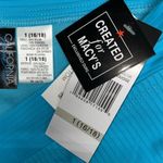 California Waves Plus NWT Sz 1 (16/18) Turquoise Bathing Suit Swim Brief Bottom Photo 2