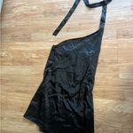 Pretty Little Thing Elegant Black One-Shoulder Mini Satin Dress Photo 1