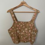 BP x Nordstrom Rack Floral Crop Top- Linen- Tan- Size XL- NWOT Photo 6
