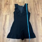 Elizabeth and James  Shnezie Black Wrap Ruffled Romper Womens Size 6 Small Pockets Photo 12