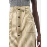 Mara Hoffman  Lici skirt cream olive green striped mini size 4 C10 Photo 2