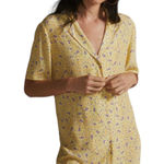 Anthropologie Favorite Daughter Dress Medium Yellow Floral Shirt Style New Photo 0