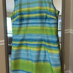 Sag Harbor  Sheath Dress Womens Size 8‎ Beaded Belt Front Linen Blend Photo 0