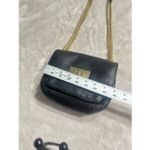 Michael Kors  Charlton Black Leather Gold Push Lock Crossbody Shoulder Bag Purse Photo 5