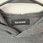 Naadam Silk Cashmere Hoodie Pullover Sweater Sz S Gray Photo 2