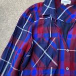 L'Agence L’AGENCE Denise Plaid Silk Flannel Button Down Shirt Photo 5