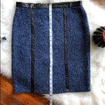 Melissa Paige Melissa Page Blue Sweater Skirt Gold Zipper NWT Photo 2