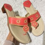 Apostrophe  Women’s Jaclyn Thong Sandals Coral Genuine Leather size 7 Photo 0