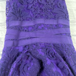 Tadashi Shoji Purple Lace Dark Feminine Sexy Sheath Dress Size 0 Petite Photo 3