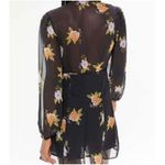 Urban Outfitters  Bleecker black floral semi sheer wrap dress Photo 1
