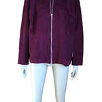 Chico's Chico’s Purple Faux Suede Zip Up Jacket Photo 0