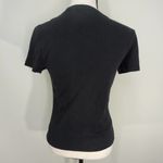 Anthropologie Lilla P 100% Cotton Black Short Sleeve Black Top Medium Photo 1