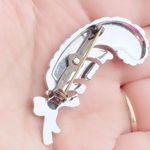 WEST GERMANY Signed Feather Vintage Faux Marcasite Pin Brooch Mid Century MCM Photo 7