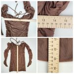 White Fox Boutique  Dress Long Sleeve Brown Size Medium Photo 7