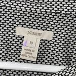 J. Crew Womens Button Up‎ Shirt Long Sleeve Top 100% Cotton Black White Size 10 Photo 2