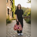 Vera Bradley  Pink and Green Patterned Tote Photo 3