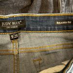 Judy Blue  Relaxed Fit Dark Wash Straight Jeans Distressed Mid Rise Size 29 Photo 7
