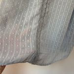 Dokotoo Blue Lace Trim Blouse Large NWT – Boho Romantic Top Gray Photo 2