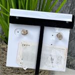 Anna & Ava  Dark Gray Rhinestone Stud Earrings Fashion Gold Tone Photo 3