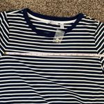 Isaac Mizrahi  Live! Textured‎ Ottoman Stripe Layered Pullover Navy Photo 5