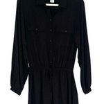 l*space L* Black Amelia Dress Long Sleeve Mini Black XS summer cover up minimalist Photo 0