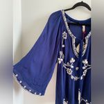 Raga Blue Beaded Meredith Coastal Beachy Bell Sleeve Blouse Size XS New W/ Tag Photo 7