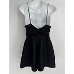 Free People Skylie Saylor Romper Size 4 Black Velvet V Neck Sleeveless Playsuit Photo 5